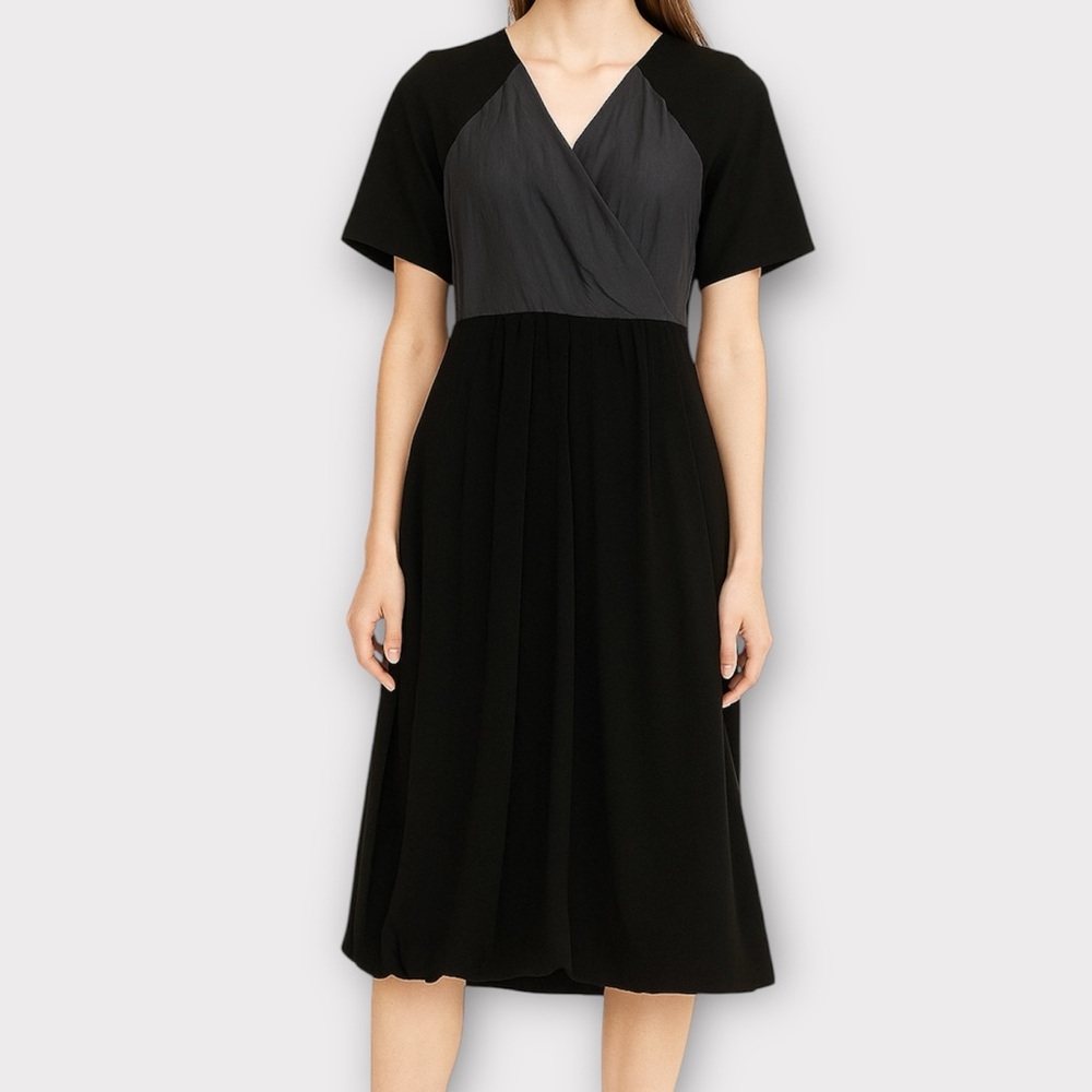 Max Mara Women’s Dress Size US 6 Silk Bodice Balloon Whimigoth Designer Luxury